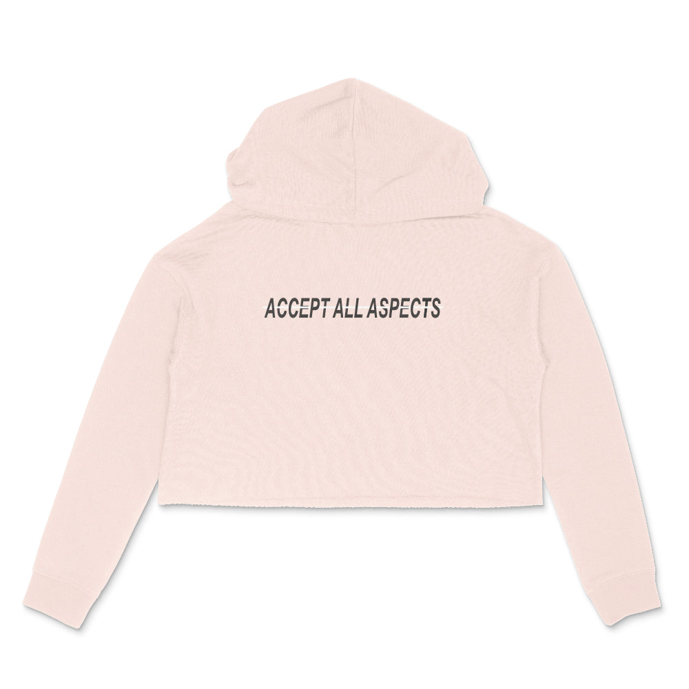 Accept All Aspects Crop Hoodie