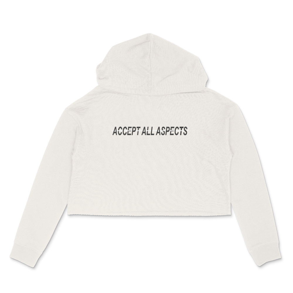 Accept All Aspects Crop Hoodie